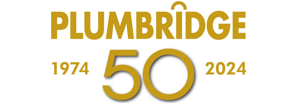 Gold logo celebrating 50 years